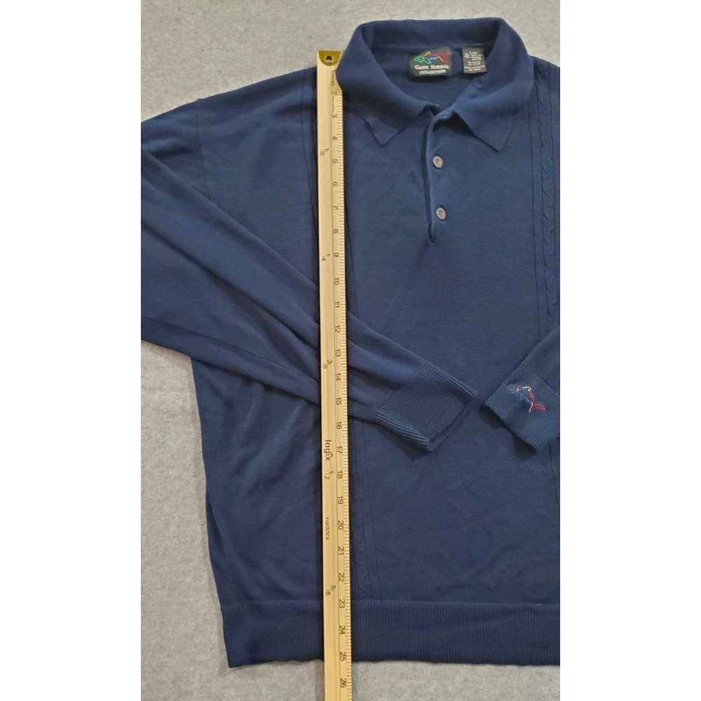 Greg Norman Collection Men's Silk Blend Blue Sweater Size L - Picture 4 of 5